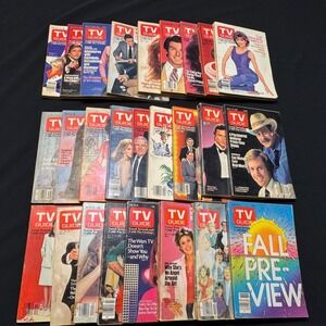 Lot of 26 Vintage 1984 TV Guide Magazines‎ with Fall Preview